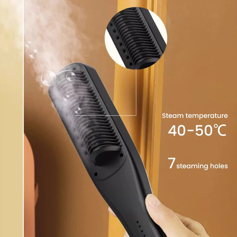 KD880 Hair Straightener Straightening Brush Hot Comb Electric Hair Brushes with Steamer Moisturizing