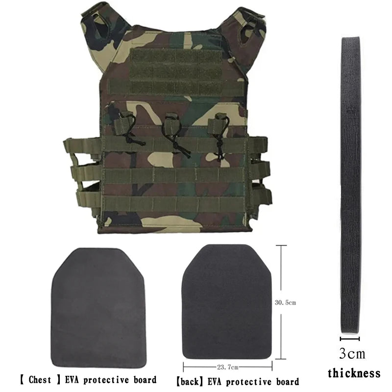 Military Tactical Vest Bulletproof Vest Hunting Carrier Air Gun Accessories Combat MOLLE Camouflage Military VestChaleco Tactico