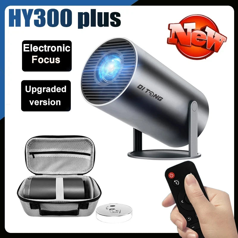 DITONG HY300 Plus HD Projector portatil 4K 1280x720P Android  LED Video Home Theater Cinema Phone mini Proyector Movie HY300 pro