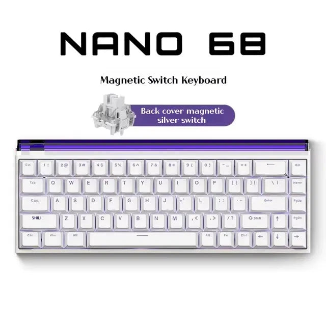 Madlions NANO 68/68 PRO Magnetic Axis Keyboard TTC Axis Type-C RGB 8000HZ Adjustable 0 Dead Zone RT 0.01 Esports Gaming Keyboard