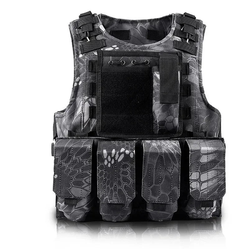 Children Outdoor CS Shooting Protection Gear Vest Kid Hunting Combat Training Camping Hunting Multi-function Tactical Waistcoat