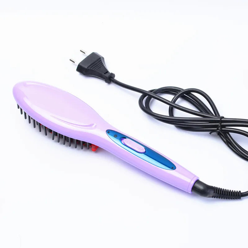 Electric Degital Control Antiscaled straightening simply Fast Hair Straightener Brush Comb Irons easy straight