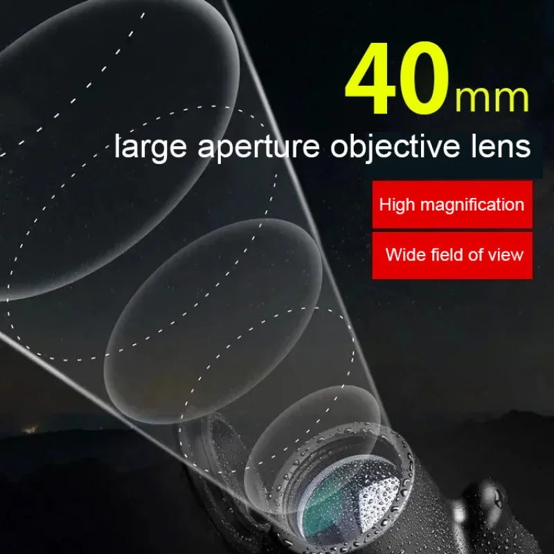 Shimmering High Power Binoculars Outdoor Single Eye HD Night Vision with Cell Phone Telescope