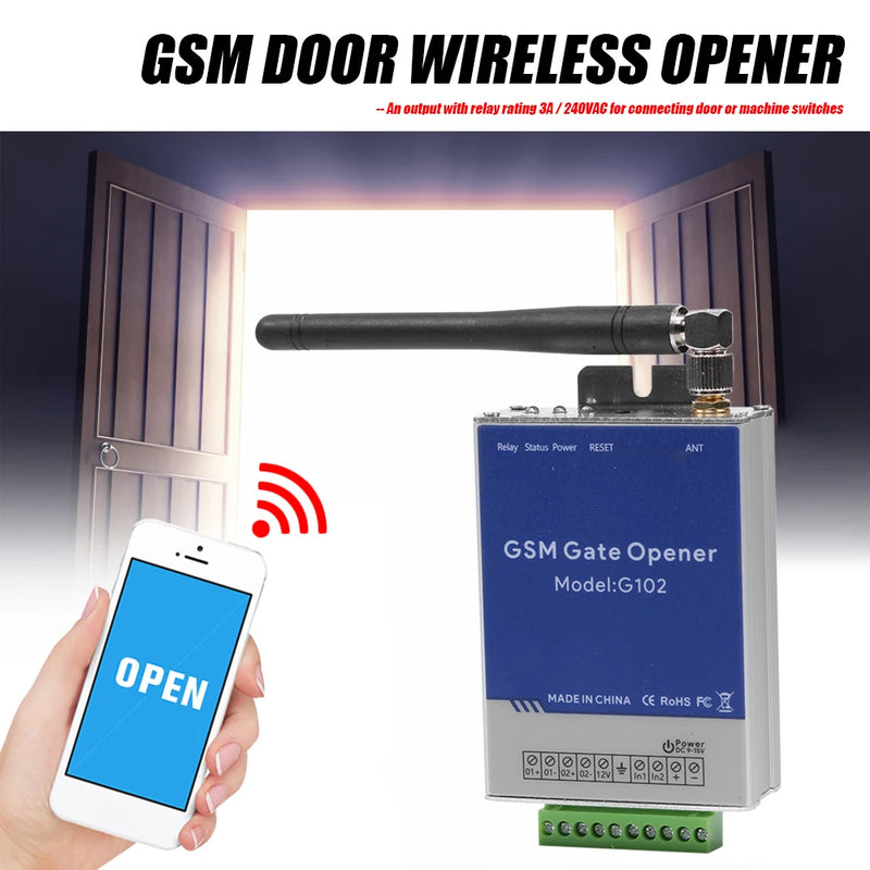 RTU5035 2G 3G GSM Gate Opener Relay Switch Wireless Remote Control Door Access Door Opener Free Call for Parking Systems