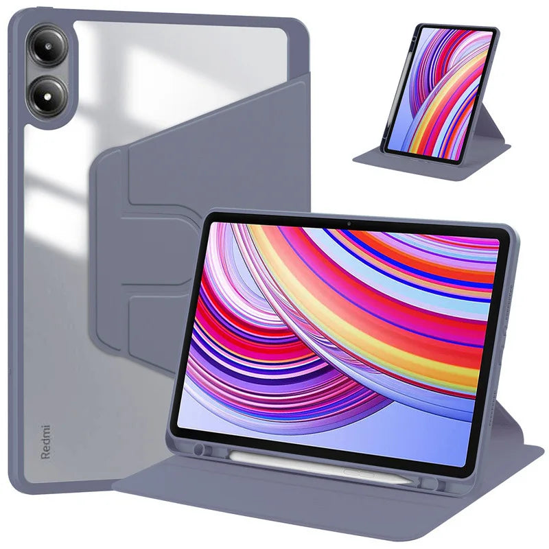 For Redmi Pad Pro 12.1 inch 360 Rotating Magnetic Smart Tablet Cover For Xiaomi Redmi Pad Pro 12.1 2024 Case with Pencil Holder