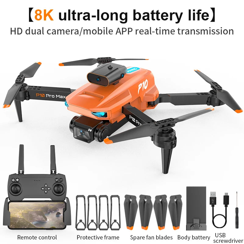 P10 Drone Comes With A High-Definition Camera And A WiFi FPV High-Definition Dual Folding RC Quadcopter Height Maintainer