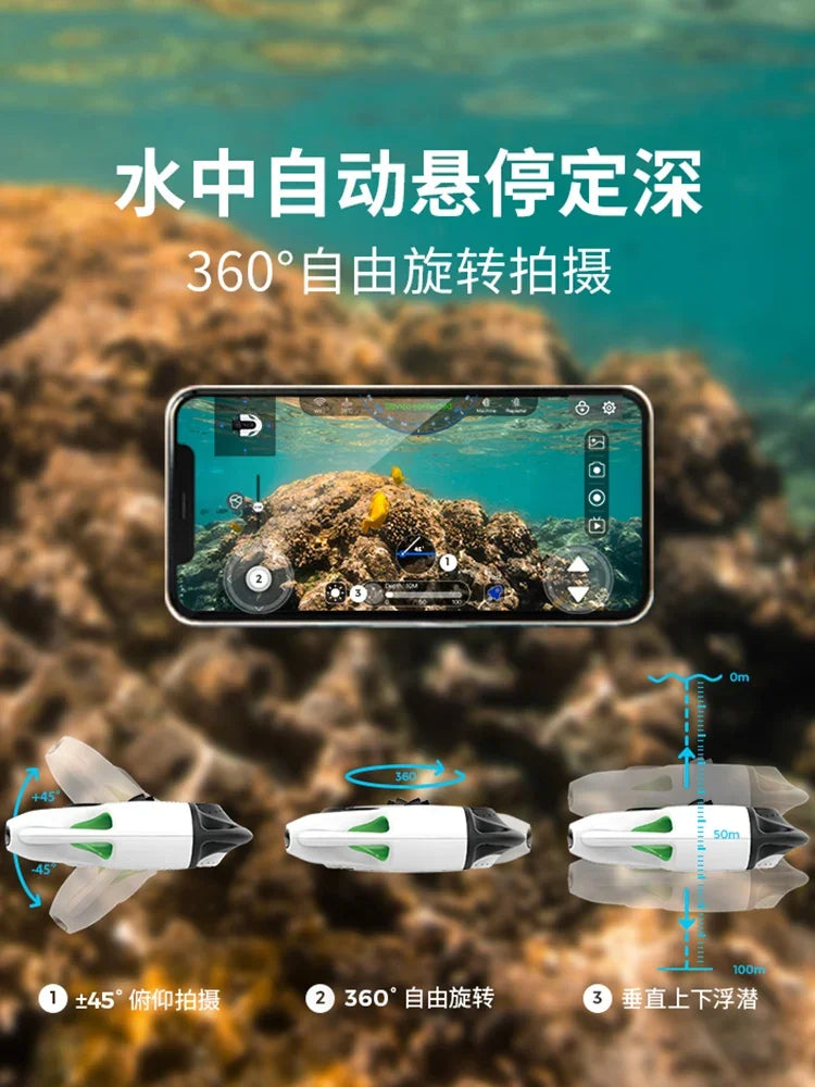 Underwater UAV Professional 4K HD Underwater Camera Remote Control Fishing Intelligent Robot