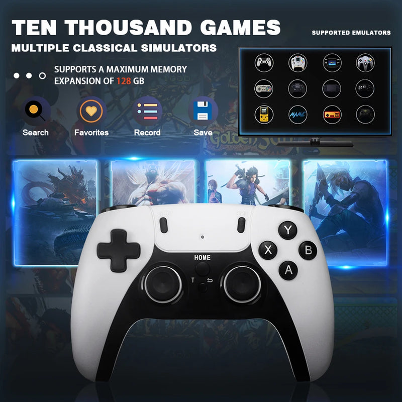 M8 Plus 256G 40000+ Games Video Game Console 2.4G Wireless Controller Emuelec 4.3 System 4K HD Retro Game Stick for PS1/GBA/N64