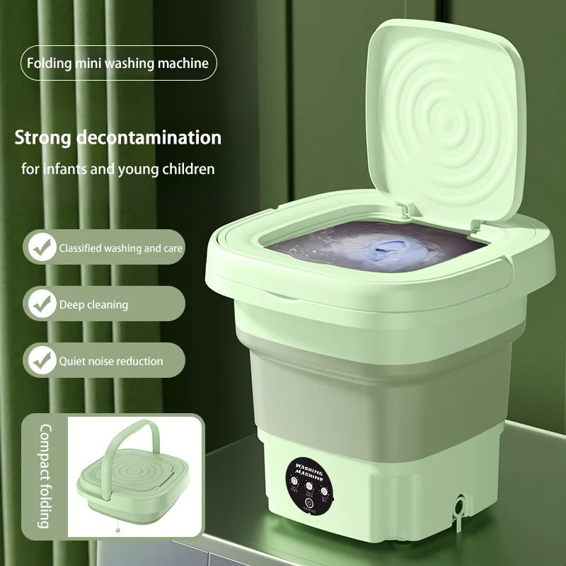 Xiaomi 8L Small Folding Washing Machine Portable Washing Machine Automatic Modes Laundry Clothes Laundry Bucket Washing Machine