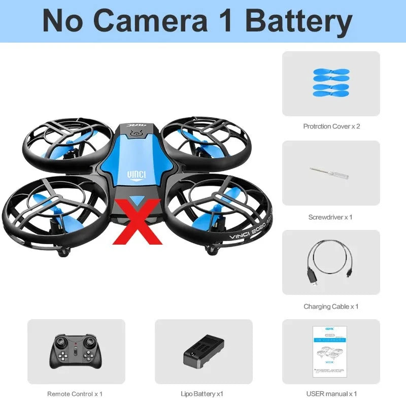 Mini RC Drone Camera HD Wide Angle Camera 1080P WiFi fpv Dron Camera Height Keep Drones Camera RC Quadcopter Chirstmas Toys V8