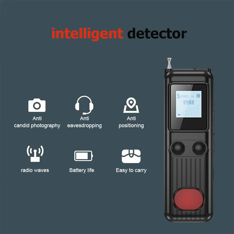 Portable signal detector anti-peeping camera finder anti-spy infrared scanner signal source anti-lost sound and light alarm