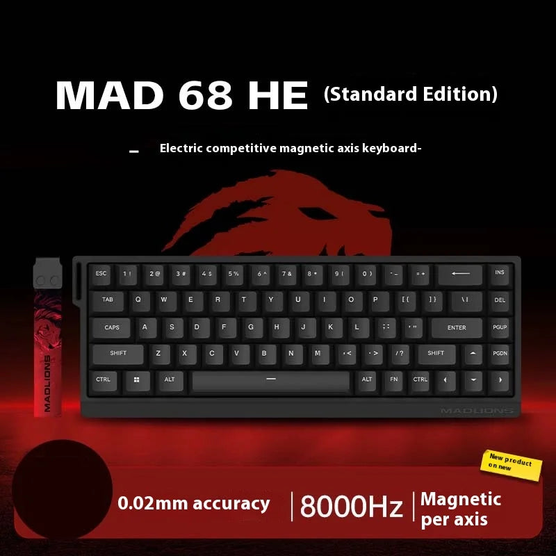 MADLIONS MAD 60HE/68HE Magnetic Switch Keyboard Rapid Trigger Wired Gaming Keyboard Hot Swap Customized Keyboard Gamer Accessory