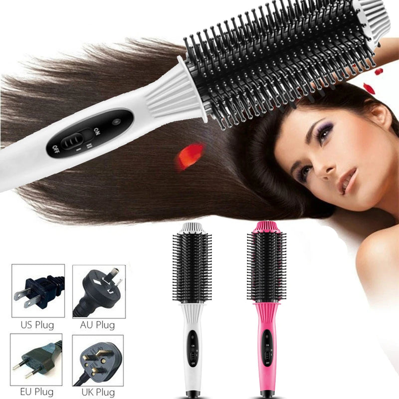 Hair 2 in 1 Hot Comb Straightener Wet Dry Hair Straightening Comb Hair  Curler Brush Hair Fast Heat Hair Styling Tool