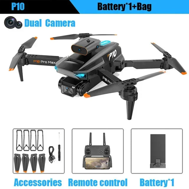 P10 Drone Comes With A High-Definition Camera And A WiFi FPV High-Definition Dual Folding RC Quadcopter Height Maintainer