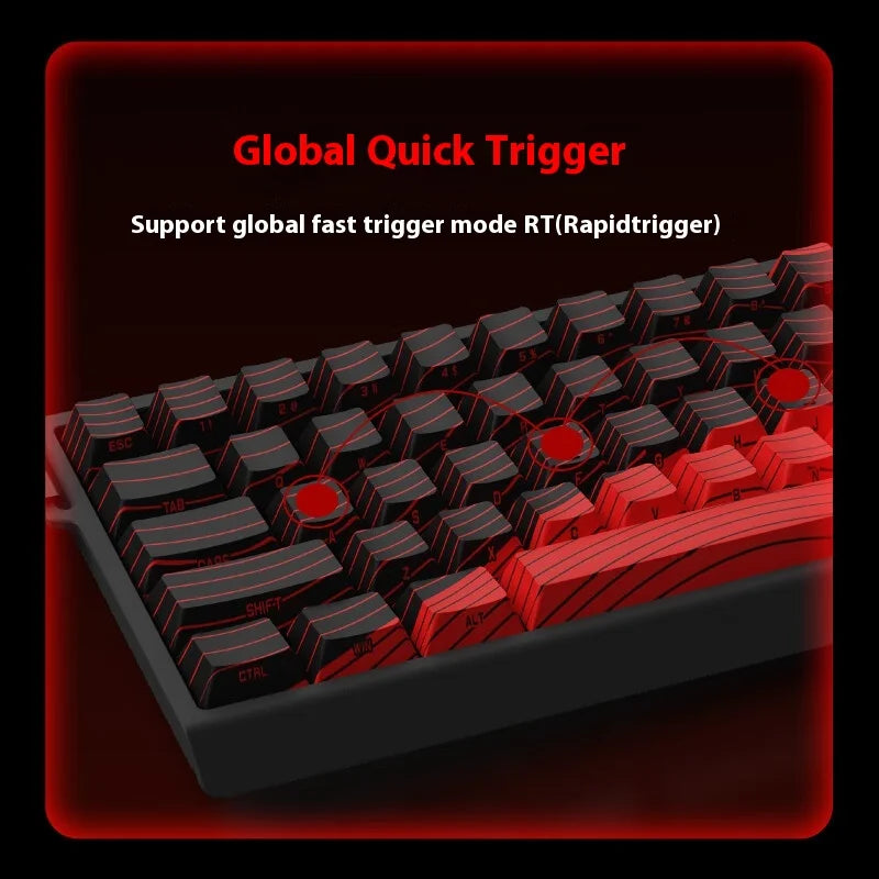 MADLIONS Mad60 Mad68 HE Mechanical Keyboard Magnetic Switch Madcatz Mad60he Wired Game Keyboard Rapid Trigger Custom Keyboard