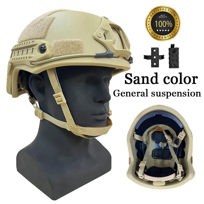 High Cut Trajectory Helmet FAST PE NIJ IIIA XP Cut Ballistic Helmet Wendy's Lined Black UHMW-PE Tactical Bulletproof Helmet