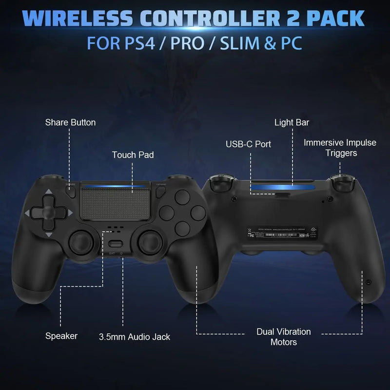 Controller for PS4 Slim Pro Joystick Gamepad Dual Vibration Wireless Bluetooth Joypad for PlayStation 4 Joypad PC/IOS/Android