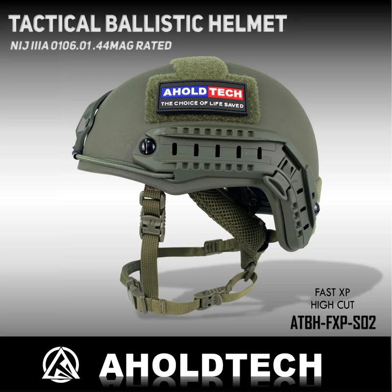 Aholdtech Bulletproof Helmet FAST XP Tactical PE Aramid ISO NIJ IIIA 3A CAM FIT BOA Dial EPIC Liner High Cut Ballistic Helmet