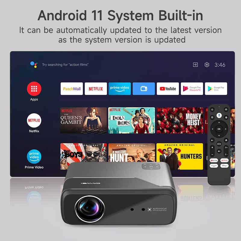 portable 4k projector [Netflix Official Licence] 5G WiFi Mini projector Dolby Android 11 beam Projector Home Theater Google Play