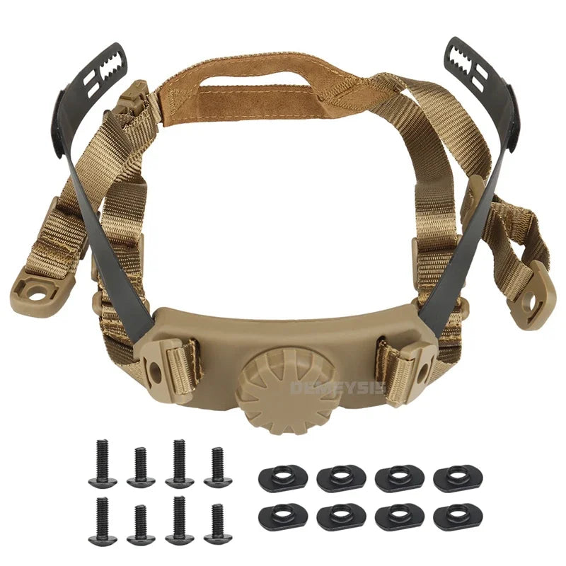 Tactical Adjustable Head Locking Buckle Comfortable Airsoft CS Helmet Chin Strap Suspension System for FAST SF HIGH CUT HELMET