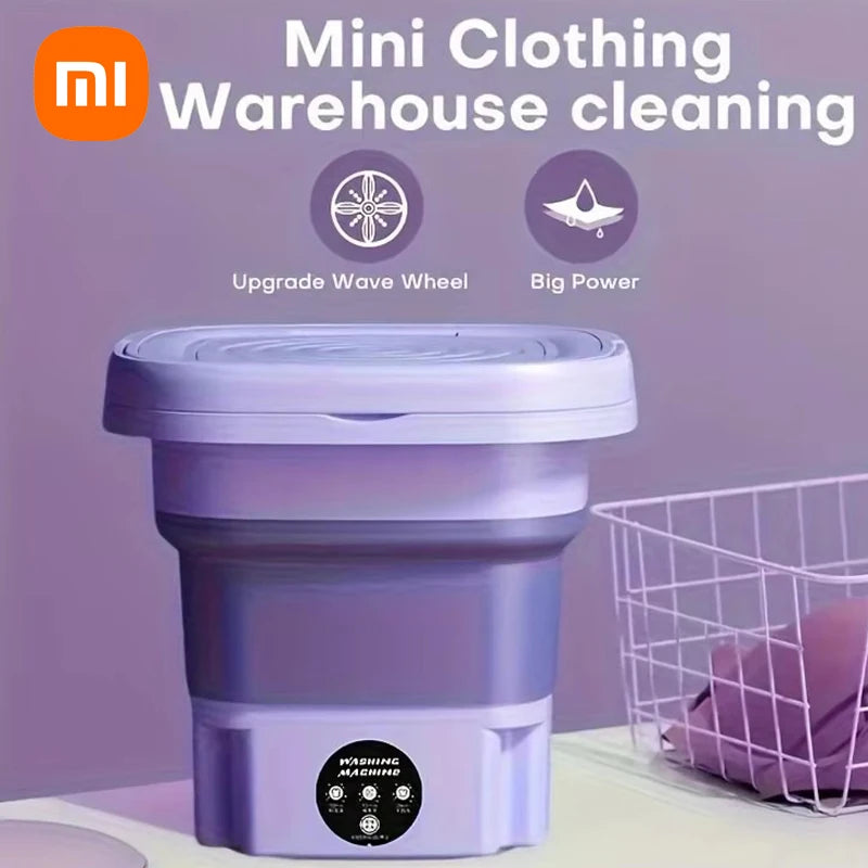 Xiaomi 8L Small Folding Washing Machine Portable Washing Machine Automatic Modes Laundry Clothes Laundry Bucket Washing Machine