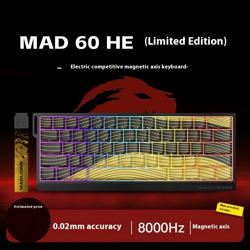 Madcatz MAD60 HE Magnetic Switch Keyboard Wired Gamer Keyboard 81Key Hot Sawp Keyboard CUSTOMIZED MAD68 HE Gaming Keyboard Gift