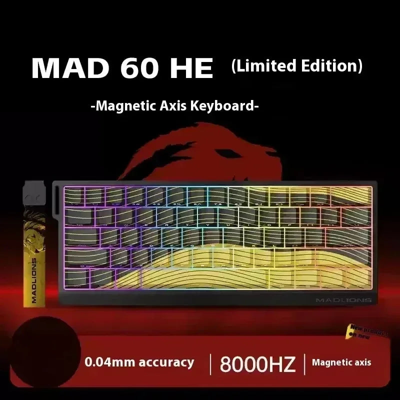 VGN VXE MADLIONS Madcatz Mad60/68HE Mechanical Keyboards Switch 8K Polling Rate Hot Swap Low Delay Customize Gaming Keyboard