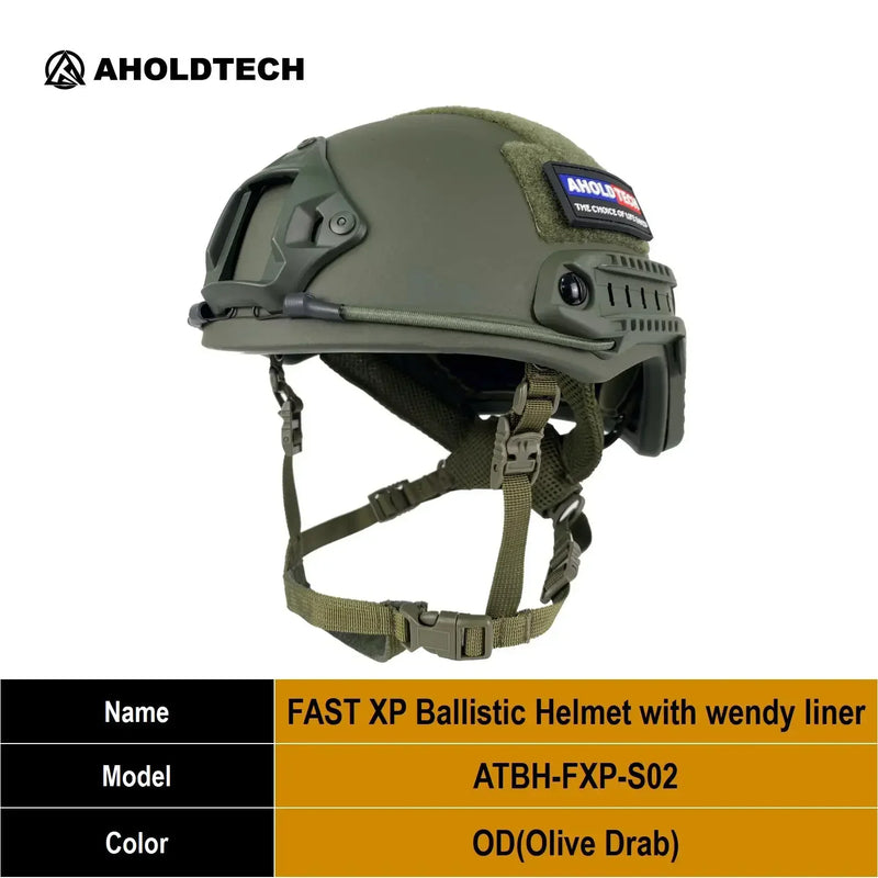 Aholdtech Bulletproof Helmet FAST XP Tactical PE Aramid ISO NIJ IIIA 3A CAM FIT BOA Dial EPIC Liner High Cut Ballistic Helmet