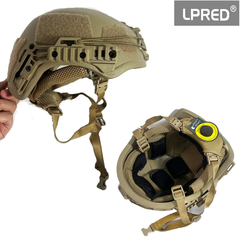 LPRED Real Bulletproof Helmet Ballistic High Cut Tactical NIJ 3A Helmet Aramid UHMW PE Safety Helmet IIIA Br1 MICH FAST Helmet