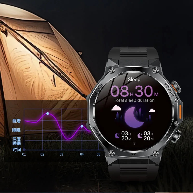 2024 Men's Smart 5.2 Bluetooth Call One Click Connection Watch IP67 Waterproof 800mAh Battery Android iOS Universal Smart Watch