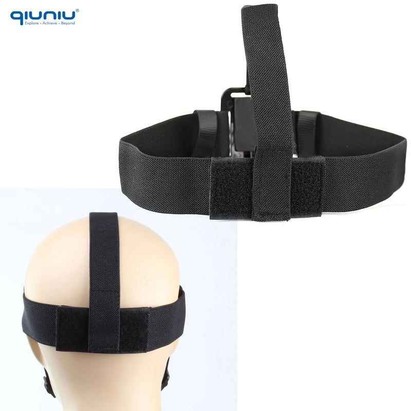 QIUNIU Head Strap Belt Harness Mount with Chin Strap for GoPro Hero 13 12 10 9 8 Akaso DJI Osmo Action Camera Go Pro Accessories