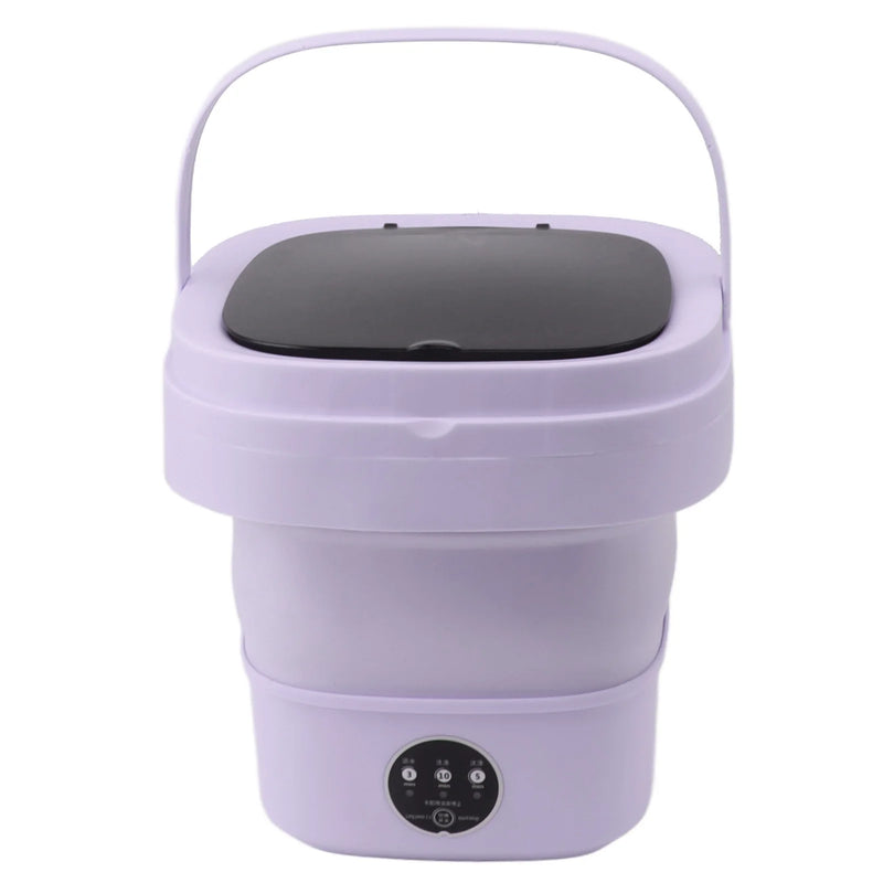 6L Portable Washing Machine Folding Large Capacity Clothes Spin Dryer Bucket Travel Underwear Socks Ultrasonic Mini Washer