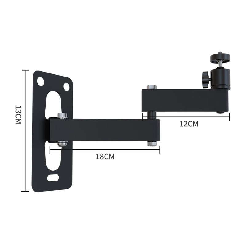 SH Wall Mount Boom Arm Projectors Photography Studio Video Strobe Lights 180-360° Adjustable Requires Perforation For Installat