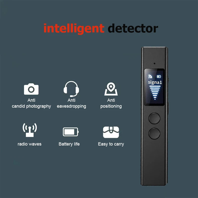 Portable signal detector anti-peeping camera finder anti-spy infrared scanner signal source anti-lost sound and light alarm