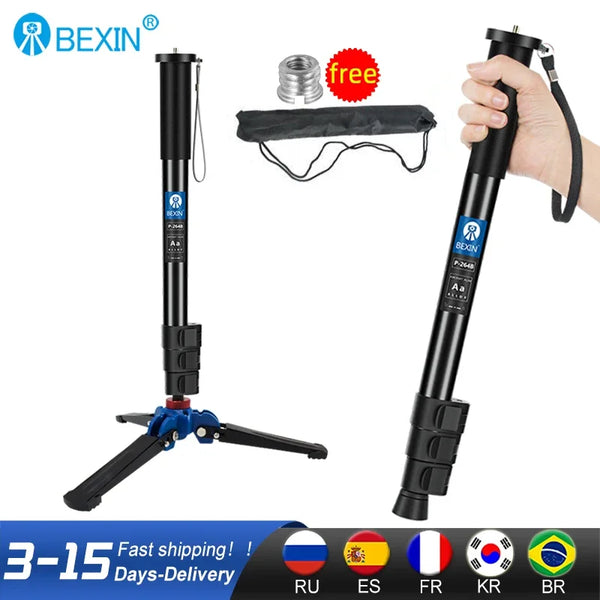 BEXIN Digital Camera Telescopic Handheld Monopod Lightweight Camera Mount Adapter Support Monopod For Nikon Sony Dslr Camera