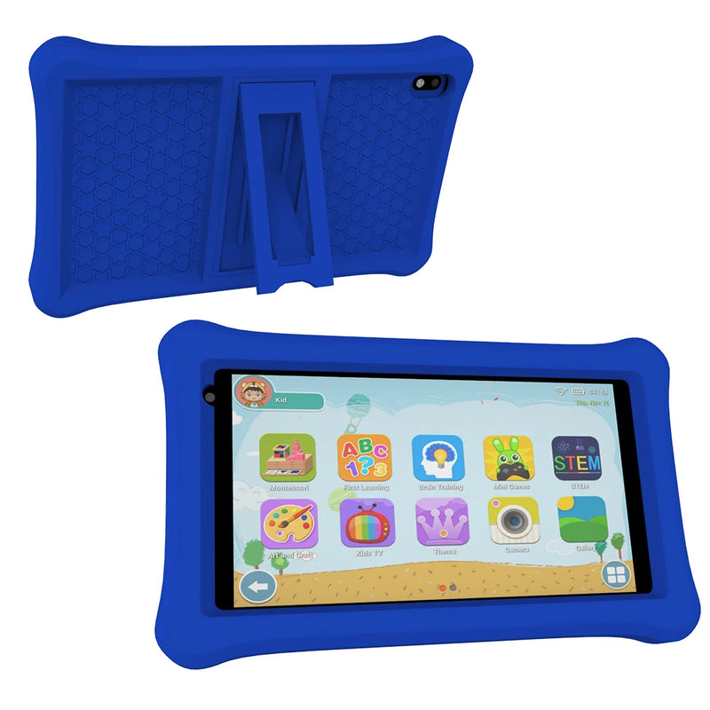 QPS 8 inch tablet android PC 4500mAh 2GB RAM 32GB ROM Children Learning kiddies tablets Kids Tablet with Holder