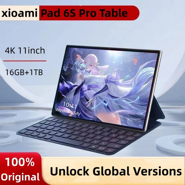 2024 Original Xioami Pad 6S Pro Global Version Tablets PC Android 14 16GB+1TB Snapdragon 888 11 inch 5G 11inch WIFI HD 4K Mi Tab