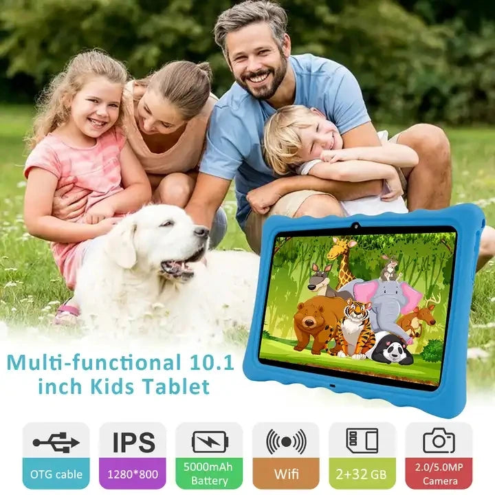 Present 10.1 Inch Kids Tablet Android 10.0 Video Calls IPS Screen Phone Call Wifi Bluetooth Play Store tabs For Educational