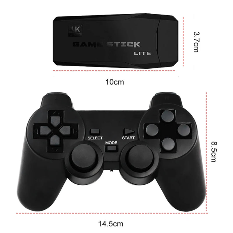 Video Game Sticks M8 Console Game Stick 2.4G Dual Wireless Controller Retro Games Console 10000+ 64G Retro Game Christmas Gift