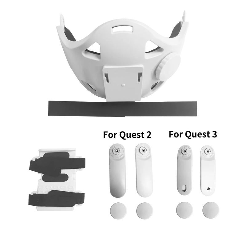 Upgraded Head Strap For Meta Quest 2 & 3 Replacement with Battery Holder Bracket, Elite Adjustable VR Headset Accessories