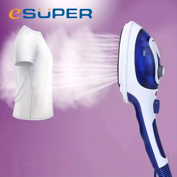 Compact 800W Travel Iron & Handheld Garment Steamer – Adjustable Temp, High-Pressure, Portable Fabric Care,  Plug