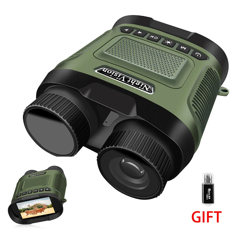 4K 8X Zoom Digital Night Vision Binoculars Device Infrared Hunting Powerful Telescope Day Night Dual Use Dark 350M