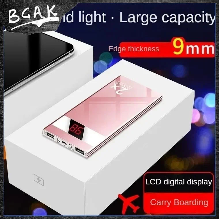 Universal Large capacity power bank rated 10000mAh Android ultra-thin mobile phone universal mobile power bank BCAK