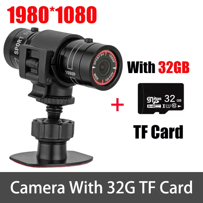 F9 Action Camera 1080P Full HD Bike Motorcycle Helmet Camera Outdoor Waterproof Sports Action Cam Video Recorder Bicycle Car DVR