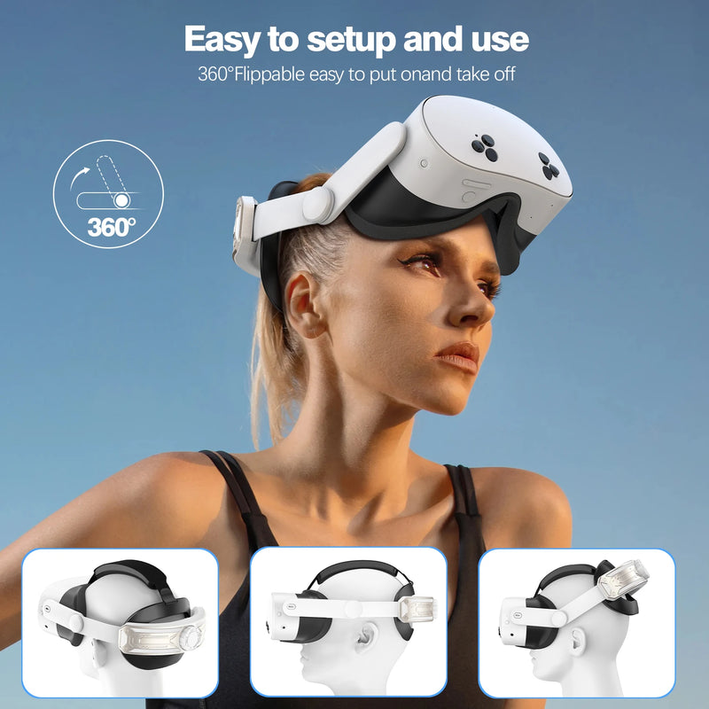 Adjustable Head Strap For Meta Quest 3S VR Headwear Glasses Adjustable Improve Comfortable And Replaceable Headwear Accessories