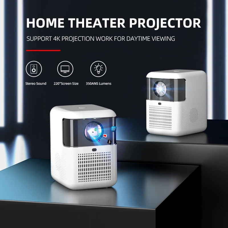 CYS2 4K Android Smart Projector Dual band WiFi Connection for Massive Resources on Mobile Phones Portable Projector for Cinemas