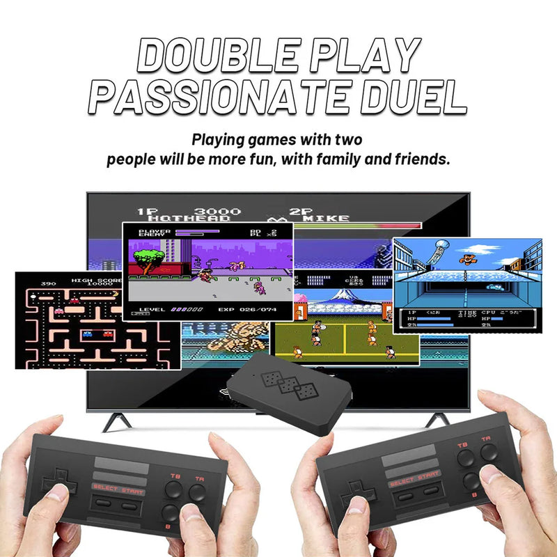 8 Bit 620 Games In 1 Mini Game Console Wireless Gamepad AV Output Retro Video Handheld Game Console For NES