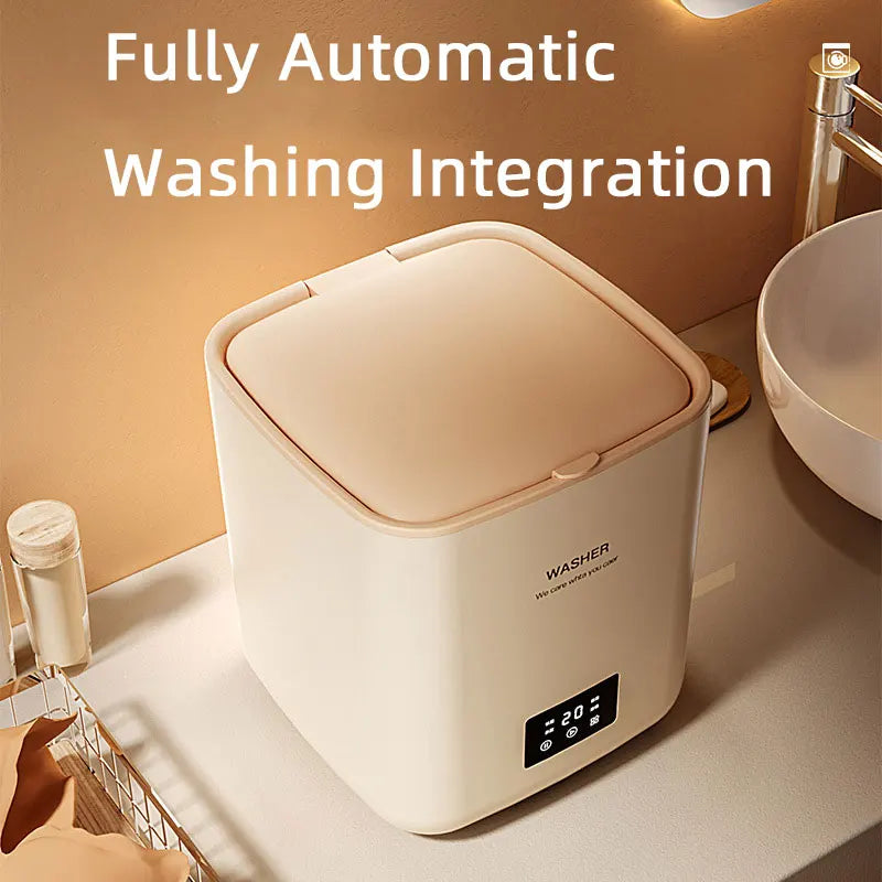 8L Mini Fully Automatic Washing Machine,Portable Electric Home Underwear Elution Washer,4 Speed Cleaning,Health Sterilization