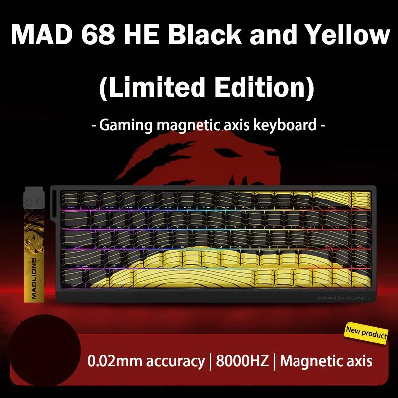 MADLIONS MAD60 MAD68 series Magnetic Switch Mechanical Keyboard Wired 60% 68% Gaming Keyboards Rapid Trigger Rgb Custom Keyboard