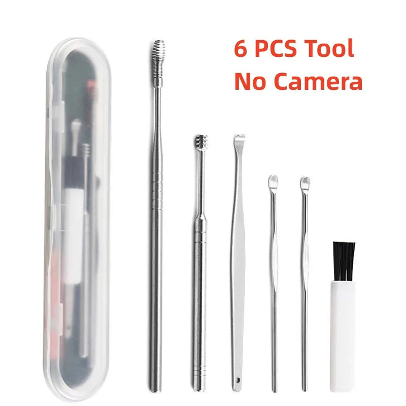 5.5MM HD Visual Ear Endoscope 3 in 1 USB Otoscope Ear Wax Cleaning Inspection Camera Tools for Android Phone PC